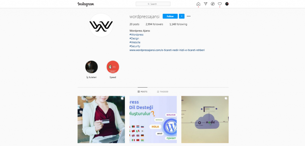 wordpress ajansı instagram marka kimliği